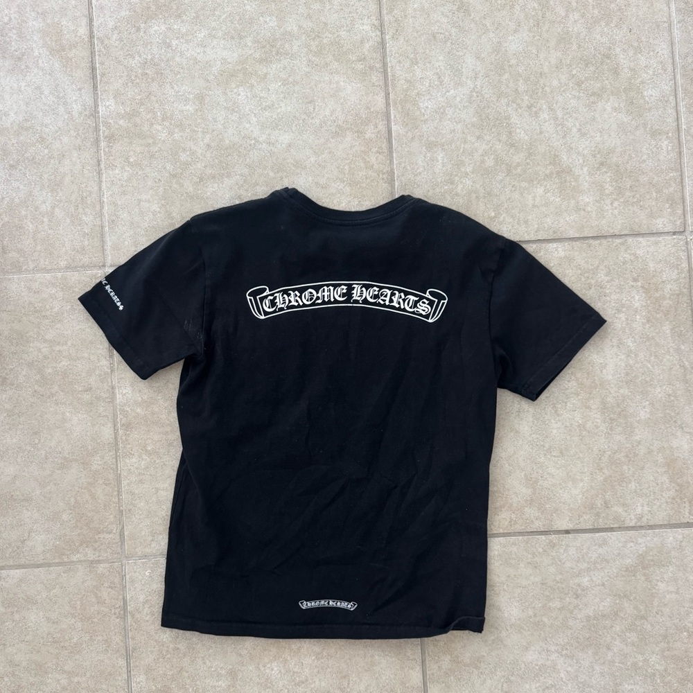 Chrome Hearts Black Tee with White Logo